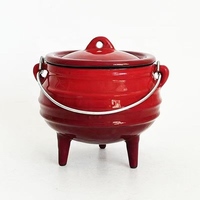 Nouveau Potjie Pot en fonte émaillée, chaudière à trois pieds, cocotte hollandaise pour camping en plein air et cuisine domestique, en métal durable