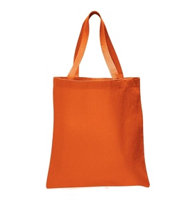 High Quality 100% Orange Canvas Tote Bag with Custom Logo Promotional Tote Bag with Cotton Handle for Personalized Branding