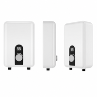 Chauffe-eau électrique instantané sans réservoir 3,5-5,5 kW 110/220 V, élément chauffant en acier inoxydable, étanche IPX4, affichage LED
