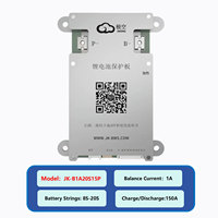 JK-B1A20S15P Smart BMS 8S-20S para Baterías de Litio, Carga/Descarga de 150A, Equilibrio Activo de 1A, Función de Calentamiento para Almacenamiento de Energía