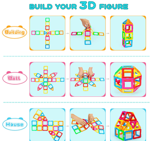 Wholesale <strong>3X3</strong> DIY Educational Magnetic Speed Cube Customized Dimensions Plastic Building Blocks for Kids Popular Puzzle <strong>Tiles</strong> - Product Image 2