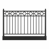 Kit de garde-corps de balcon en métal thermolaqué résistant aux intempéries pour terrasse et porche, résistant à la rouille, installation facile, direct usine