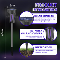 Piège à insectes solaire ABS, anti-moustiques extérieur, pour jardin, ferme, étanche IP65, lampes solaires anti-moustiques
