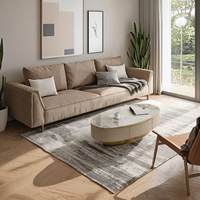 Table basse convertible moderne avec structure en bois massif et plateau en pierre, couleur et logo personnalisables, meubles de salon