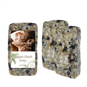 Savon noir africain artisanal en gros avec logo personnalisé, à base de plantes, anti-acné, blanchissant, hydratant - Product Image 1