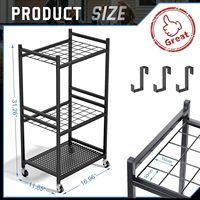 Verstellbarer 35-Werkzeug-Garagenorganizer aus Metall, Flexibler Stehender Gartenwerkzeug-Organizer, Einfache Montage