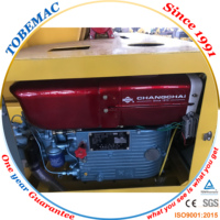 Bétonnière portable TOBEMAC à prix d'usine, mini-bétonnière 350L, moteur diesel 16HP, 15M/H, moment de charge élevé