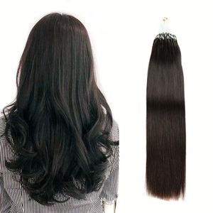 Extensions de cheveux Microlink, micro-boucles, cheveux humains, doux, extensions de cheveux humains naturels, noir naturel, sans chaleur, lisses et soyeux - Product Image 1