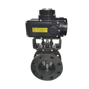 DN80 electric actuated butterfly valve for wast water