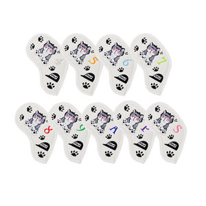 Couverture de tête de fer en cuir PU noir <span class=keywords><strong>Golf</strong></span> Portable pour 3 4 5 6 7 <span class=keywords><strong>8</strong></span> 9 Clubs PW <span class=keywords><strong>SW</strong></span> AW pour Iron Club - Product Image 3