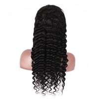 Haute qualité 13x4 HD Transparent dentelle avant perruque brut vietnamien eau profonde cheveux bouclés longs 36-40 pouces noir pour les femmes