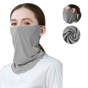 Masque de protection solaire UPF50 pour femmes, activités de plein air, couvre-visage et <span class=keywords><strong>cou</strong></span> en soie glacée, bandana avec refroidissement instantané, extensible dans 4 directions - Product Image 1