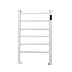 Toallero Eléctrico Calefactado <span class=keywords><strong>de</strong></span> 6 Barras, Color Blanco, con Termostato Ajustable, Temporizador <span class=keywords><strong>de</strong></span> 0-24 Horas, Secador <span class=keywords><strong>de</strong></span> Toallas, Montaje en Pared y <span class=keywords><strong>de</strong></span> Pie - Product Image 2