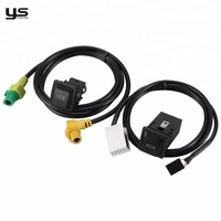 Câble adaptateur USB pour voiture, cordon d'interface USB, connecteur 4 broches vert jaune pour VW Audi MIB Radio Navigation Retrofit