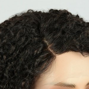 Perruque Bob Crépus Bouclés Cheveux Humains Bruts <span class=keywords><strong>13x4x1</strong></span> Dentelle Couleur Naturelle <span class=keywords><strong>13x4x1</strong></span> Perruques Bob Crépus Bouclés Cheveux Humains Vierges Prêts à Expédier - Product Image 3