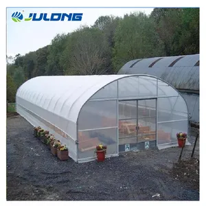 Landbouw Pe Plastic Film Draagbare Tunnel Gegalvaniseerd Frame Kas