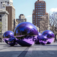 Boule miroir gonflable décorative en gros, ballon à bulles réutilisable, de 60 cm à 300 cm, grande boule miroir brillante