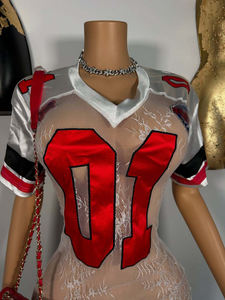 नए आगमन की ग्रीष्मकालीन महिला कपड़े सेट प्रिंट मेष पैचवर्क लेस मिनी ड्रेस सेक्सी क्लब ड्रेस महिला आकस्मिक - Product Image 3