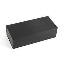 Caja de Embalaje de Lujo Negra Crown Win para Botellas de Vino, Caja de Regalo con Logotipo Personalizado para Envío de una Sola Botella de Vino, Cajas de Papel