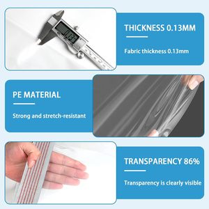 Lona Impermeable GCG con Ojales de 4x6 pies, Vinilo Transparente Resistente <span class=keywords><strong>para</strong></span> Invierno y Exteriores, Lona Transparente de PVC - Product Image 4