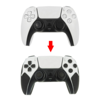 Revêtement Adhésif Anti-Dérapant de Manette pour PS5 PlayStation 5 Personnalisation Kit d'Autocollants Absorbant la Transpiration Accessoires de Jeu
