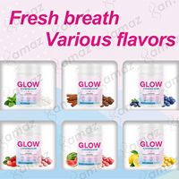 Permen Karet Kecantikan Amaz OEM Glow Beauty, Suplemen Kulit Bercahaya dengan Asam Hialuronat, Vitamin C, Biotin untuk Kesehatan Wanita