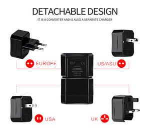 Universal 3-in-1 Global Travel Power Adapter Pd <strong>Multi</strong>-Plug Converter for Computer Phone Camera AC&amp;DC <strong>Charger</strong> for UK EU US AU - Product Image 6