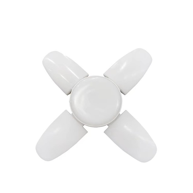 High-Brightness 28W LED Mini Bulb Cross-Border Deformation Foldable 4-Leaf Garage Light E27 Base for Residential Indoor Lighting