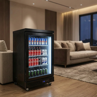 Vitrine Réfrigérée Commerciale Monotempérature en Acier Inoxydable 220V à Refroidissement par Air Direct avec Porte Vitrée