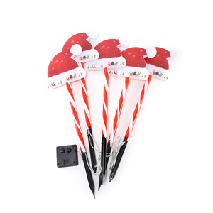 Giáng sinh năng lượng mặt trời cắm Ánh Sáng IP65 không thấm nước Santa Claus trang trí ánh sáng sân lễ hội kẹo xuyên biên giới giáng sinh - Product Image 5