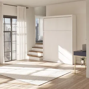 Nữ Hoàng Kích Thước Thông Minh Cơ Động Cơ Murphy Giường Tùy Chỉnh Gỗ Bảng Điều Chỉnh Phong Cách Tự Động Nâng Tường Tiết Kiệm Không Gian Ẩn Gấp Tường - Product Image 3