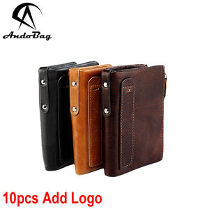 กระเป๋าสตางค์ AndoBag RFID Block แบบสั้นสำหรับผู้ชาย แฟชั่นคลัทช์หนัง กระเป๋าสตางค์กันขโมยพร้อมซิปใส่เหรียญอเนกประสงค์ - Product Image 1