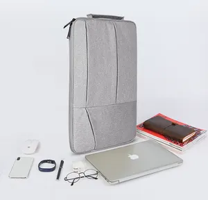 Alta calidad 360 funda protectora manga del ordenador portátil para el MacBook Air Portátil Bolsa con bolsillo accesorio