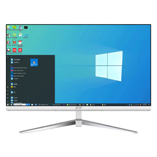 24inch Computer Monoblock Core I7 5500u 8G RAM 256G SSD OEM Gamer Office All in One Desktop Computer with UPS Battery