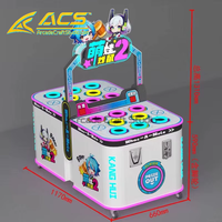 ACS Nouveau Modèle en Promotion Machine d'Arcade Gacha Deluxe à Monnayeur Double Whack-a-Mole en Acier Inoxydable Anglais Enfants Parents-Enfants