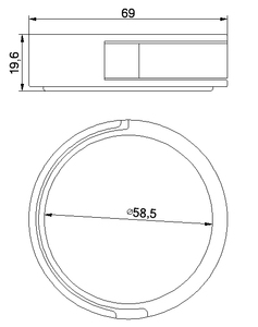 Cosmetic <strong>Makeup</strong> Pressed Powder <strong>Compact</strong> case with Mirror and Puff - Product Image 3