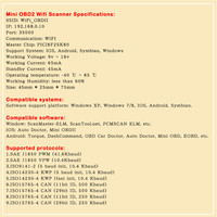 ELM327-herramienta de diagnóstico de coche con lector de código, Wifi, OBD2, V1.5, compatible con Android/iOS/Windows