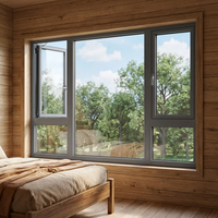 Ventanas Abatibles de Aluminio con Rotura de Puente Térmico y Triple Acristalamiento Certificadas por NFRC, Puertas y Ventanas Insonorizadas Personalizadas para Viviendas Residenciales