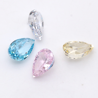 6x9mm 6A Grade Bonne Qualité Pierres Cz Synthétiques Zircone Cubique Prix Glace Pilée Coupe Poire Forme Pierre Lâche Zircone Cubique