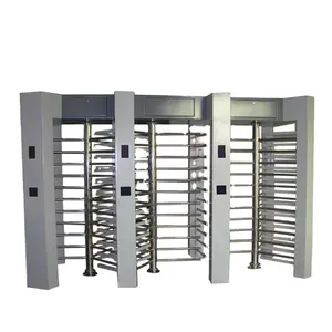 3 lanes full height turnstile Semiautomatic Mechanism solenoid and electromagnet mechanism with shock absorber