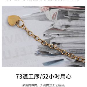 Bracelets tendance pour femmes 2025 – Perles en acier inoxydable plaqué or 18 carats avec motif cœur, style religieux bouddhiste - Product Image 3