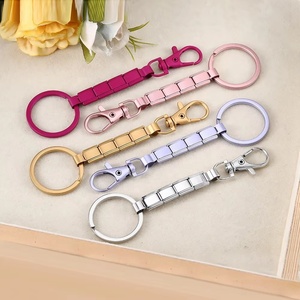 Porte-clés tendance pour femmes et hommes, amovibles, couleurs rose, violet, or, pendentif breloque italienne, maillons de 9 mm pour la création de bijoux DIY - Product Image 4