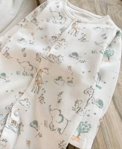 Adorable <span class=keywords><strong>pyjama</strong></span> bébé à pieds à motifs floraux <span class=keywords><strong>Pyjama</strong></span> bébé à pieds vintage à motifs floraux Vert clair Imprimé rose Combinaison bébé - Product Image 3
