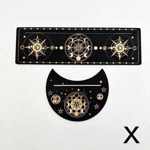 Support de Tarot en Bois Gravé pour Fournisseur, Présentoir en Cristal Noir, Articles de Divination Mystérieux pour la Décoration Intérieure, Rangement de Cartes - Product Image 3