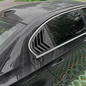 BMW 5 Series E60 Rear Window Louver <b>Decal</b> Piano Black Carbon Fiber Texture Adhesive <b>Car</b> Sticker 2004-2010 - Product Image 1