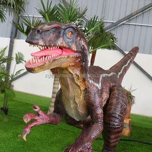 2505014 Amusement Park Dinosaur Life-size Animatronics Dinosaurios Mechanical Raptor Velociraptor - Product Image 2