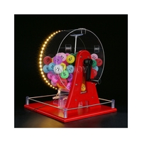 Machine de loterie en libre-service Kenya Gravity Pick Lucky Lotto, tirage en ligne, 100 balles de ping-pong numérotées, jeu de roue à ventouses Shark Wheel