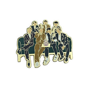 卸売カスタム金属エナメルピンkpop男の子バッジラペルピン人気 - Product Image 6