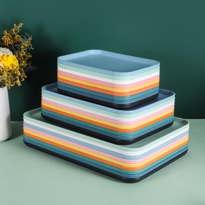 <span class=keywords><strong>Plateau</strong></span> rectangulaire en plastique de style nordique en <span class=keywords><strong>paille</strong></span> de blé de qualité alimentaire, moulé par injection pour usage commercial en cantine, usine OEM Chine - Product Image 3