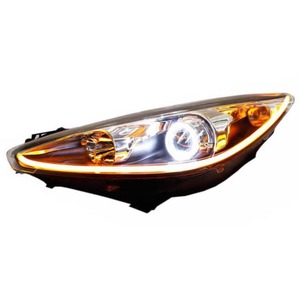 Fari LED Personalizzati per <span class=keywords><strong>Peugeot</strong></span> <span class=keywords><strong>308</strong></span> 308SW con DRL Blu e Lenti Bi-xeno 12V - Product Image 4